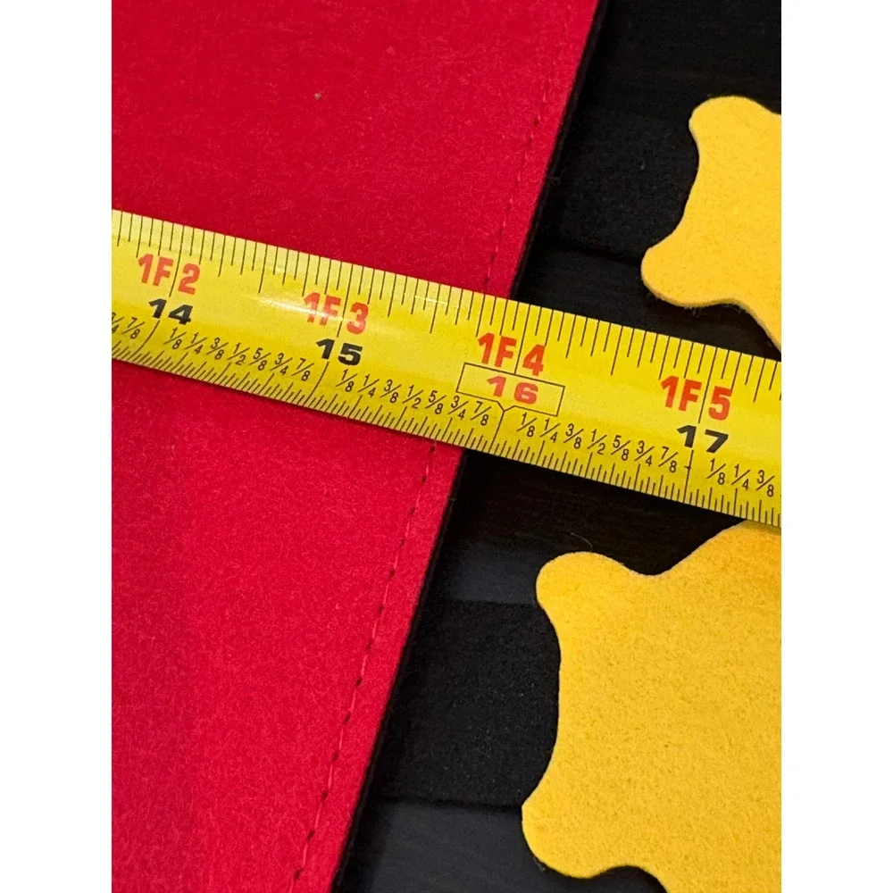 Fish Extender Wall Hanging Felt Pocket Mickey Inspired Lila Black Red 11x19in
